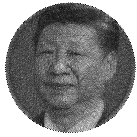 Ready to make Xi Jinping Politicians portraits string art scheme