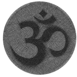 Ready to make Om a sacred sound mantra in Hinduism Symbols string art scheme