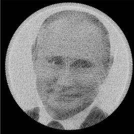 Ready to make Vladimir Putin (Dark) Politicians portraits string art scheme